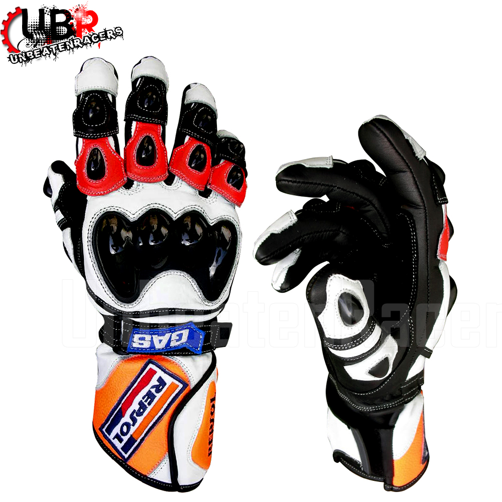 UnbeatenRacers Motobike Leather Honda Repsol Gloves Racing